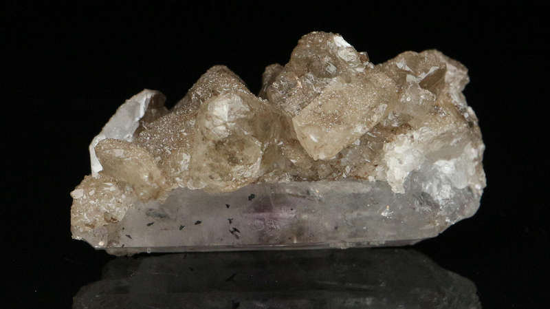 Calcite on Quartz, Gobobosebberge Mnt, Namibia
