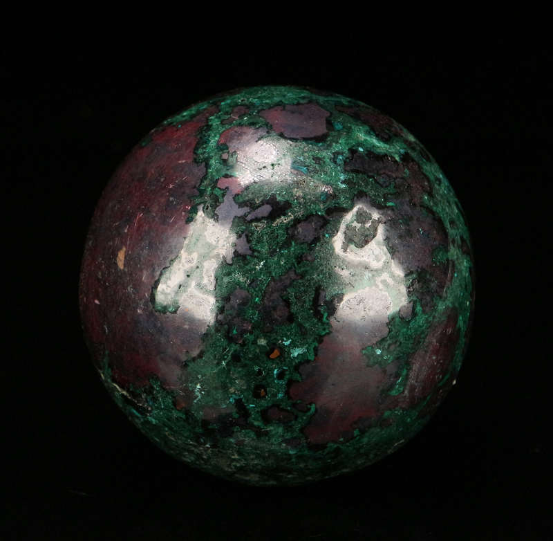 Malachite, Cuprite Polished Sphere, Mashamba West Mine, DRC