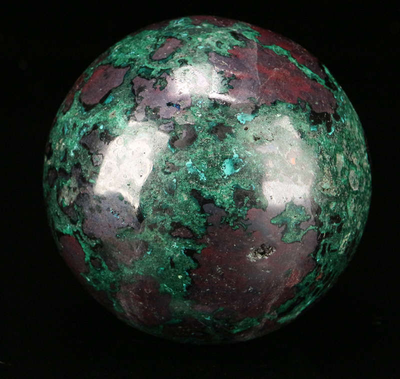 Malachite, Cuprite Polished Sphere, Mashamba West Mine, DRC