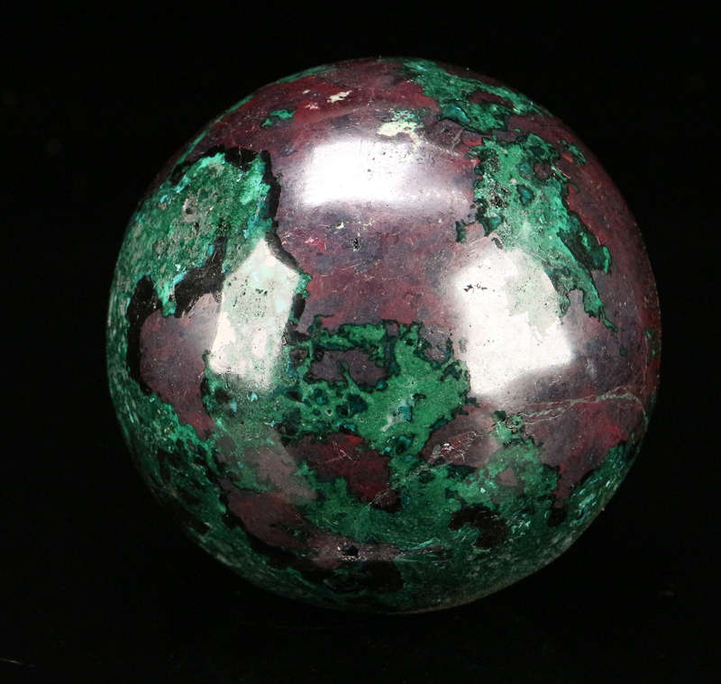 Malachite, Cuprite Polished Sphere, Mashamba West Mine, DRC