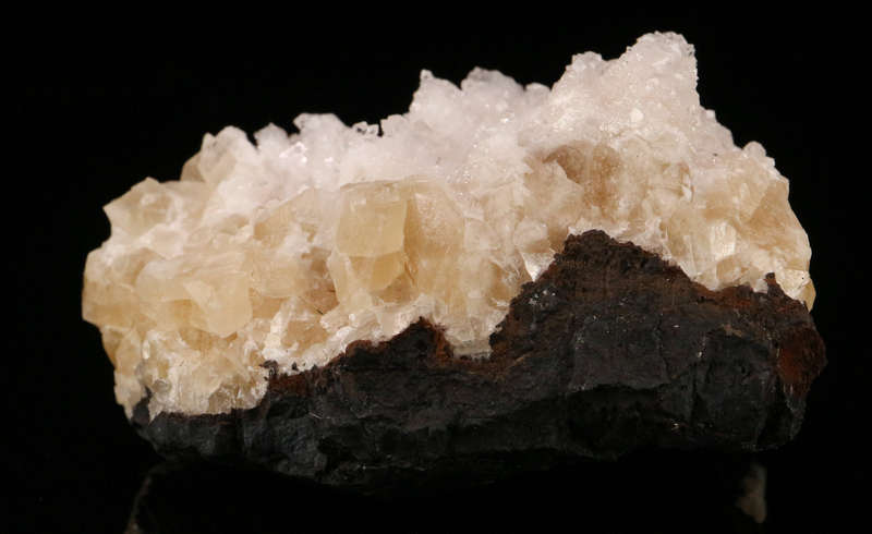 Calcite on Calcite on Matrix, N'Chwaning II, Northern Cape, South Africa
