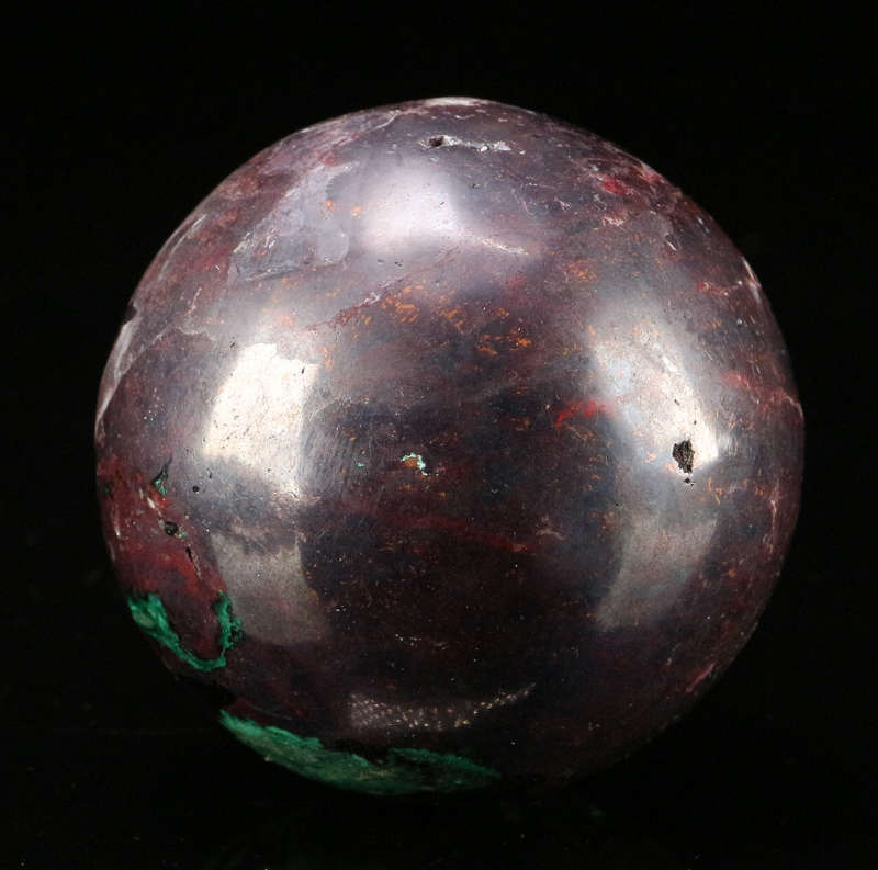 Malachite, Cuprite Polished Sphere, Mashamba West Mine, DRC