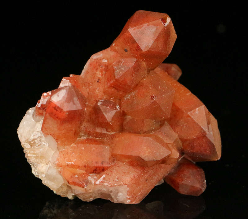 Red Hematite in Quartz Cluster, Orange River Area, Northern Cape, South Africa