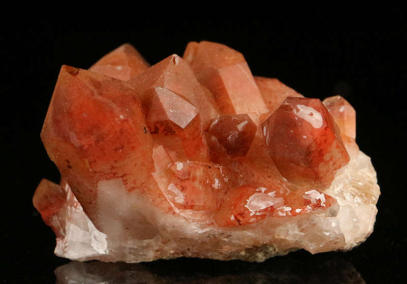 Red Hematite in Quartz Cluster, Orange River Area, Northern Cape, South Africa