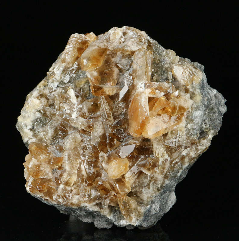 Orange Baryte on Matrix, Rosh Pinah Mine, Namibia