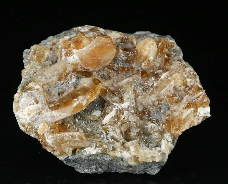 Orange Baryte on Matrix, Rosh Pinah Mine, Namibia