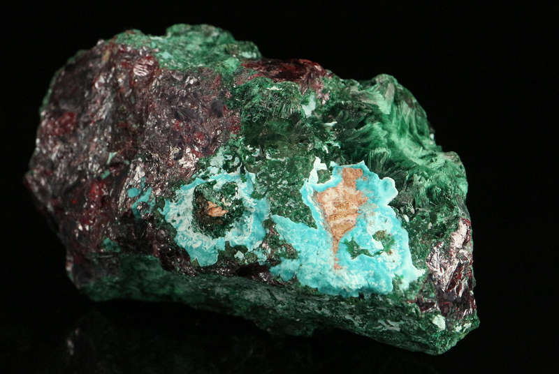 Malachite on Cuprite, Mashamba West Mine, DRC