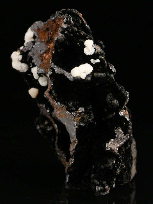 Calcite on Geothite , "N'Chwaning II Mine, Kalahari Manganese Field, Northern Cape, South Africa "