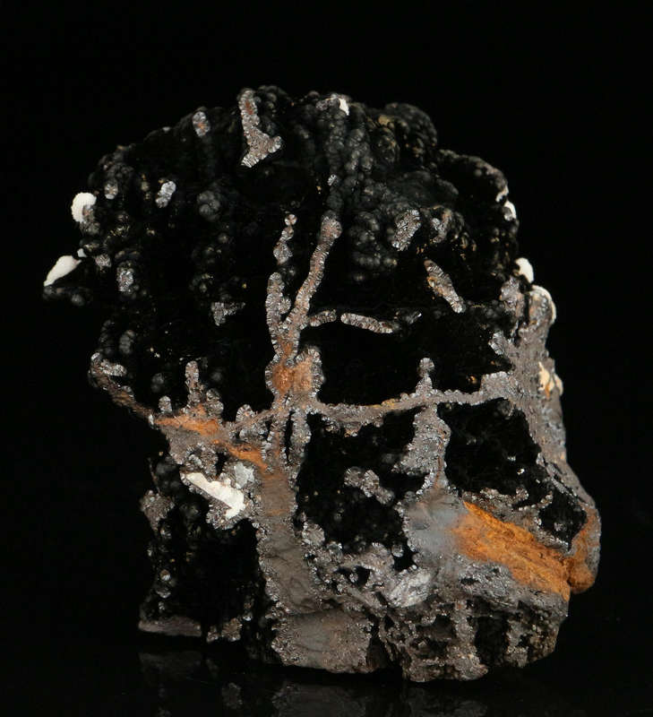 Calcite on Geothite , "N'Chwaning II Mine, Kalahari Manganese Field, Northern Cape, South Africa "