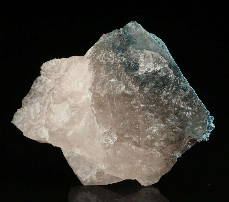 Shattuckite on Quartz, Kaokoveld Region, Namibia