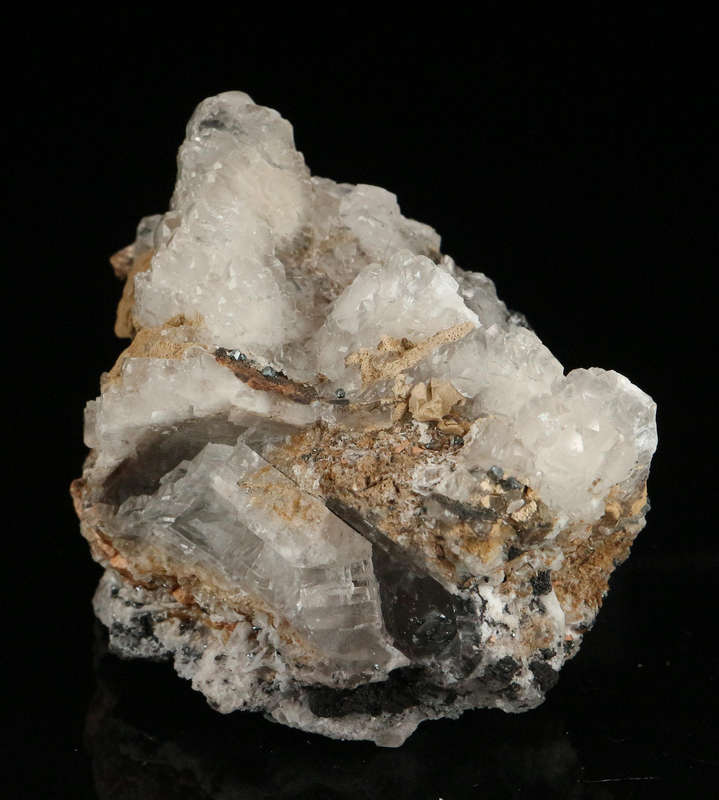 Bementite, Baryte, Calcite & Hematite,"N'Chwaning II Mine, Kalahari Manganese Field, Northern Cape,