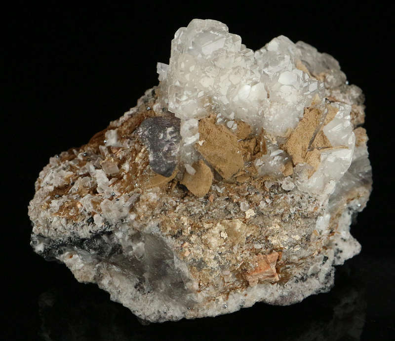 Bementite, Baryte, Calcite & Hematite,"N'Chwaning II Mine, Kalahari Manganese Field, Northern Cape,