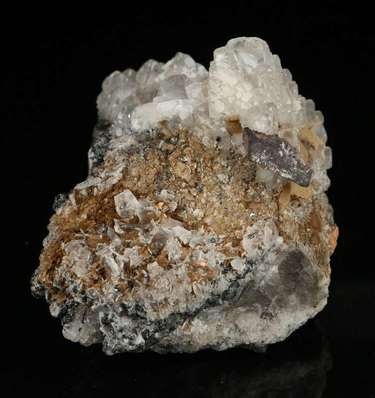 Bementite, Baryte, Calcite & Hematite,"N'Chwaning II Mine, Kalahari Manganese Field, Northern Cape,