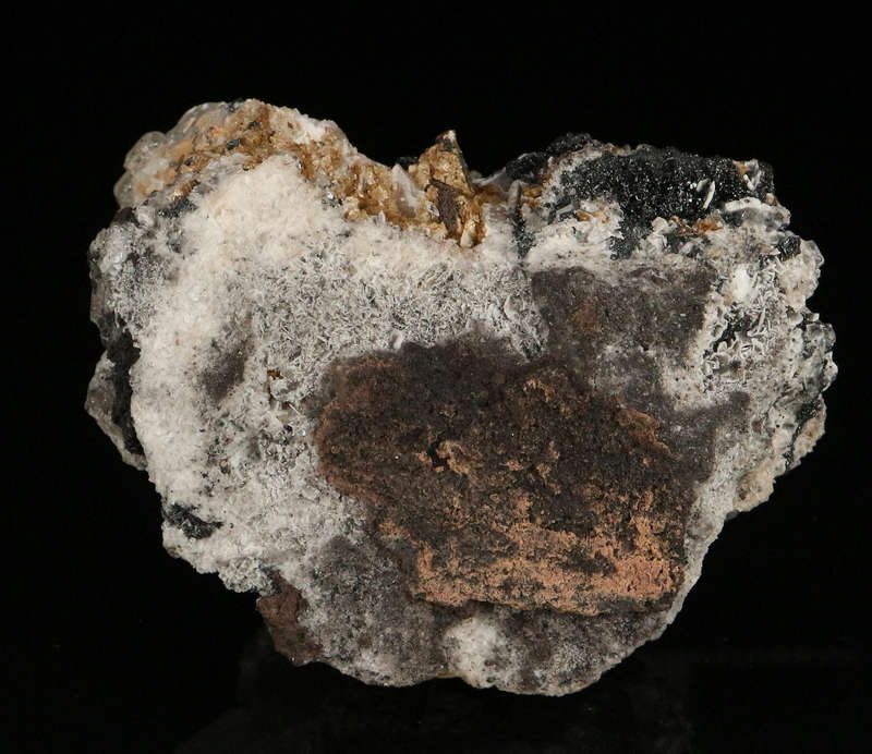 Bementite, Baryte, Calcite & Hematite,"N'Chwaning II Mine, Kalahari Manganese Field, Northern Cape,