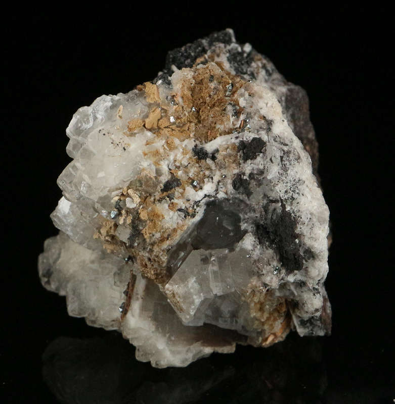 Bementite, Baryte, Calcite & Hematite,"N'Chwaning II Mine, Kalahari Manganese Field, Northern Cape,