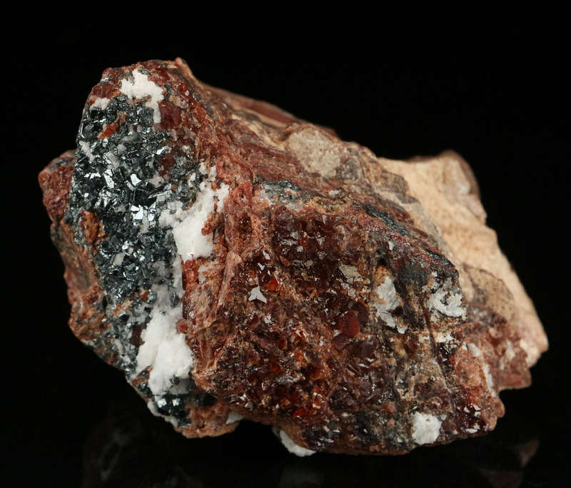 Hematite, Andradite on Matrix,"N'Chwaning II Mine, Kalahari Manganese Field, Northern Cape, South Af
