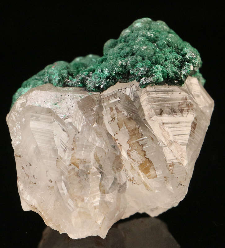 Malachite on Quartz Cluster, Mashamba West Mine, DRC