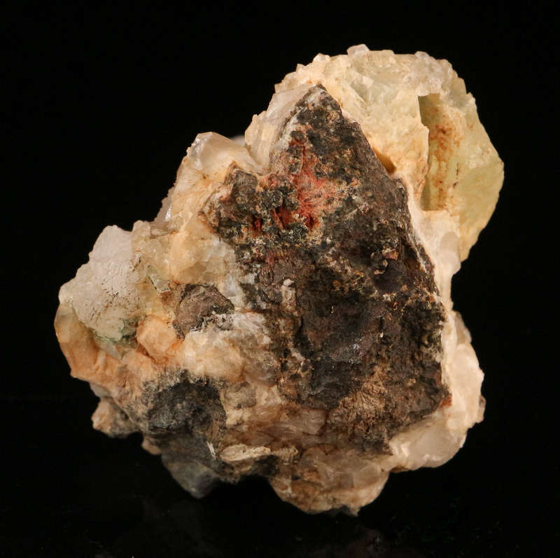 Quartz on Prehnite on Matrix, Gobobosebberge Mnt, Namibia