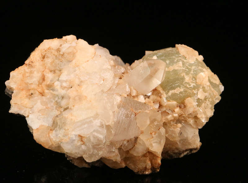 Quartz on Prehnite on Matrix, Gobobosebberge Mnt, Namibia