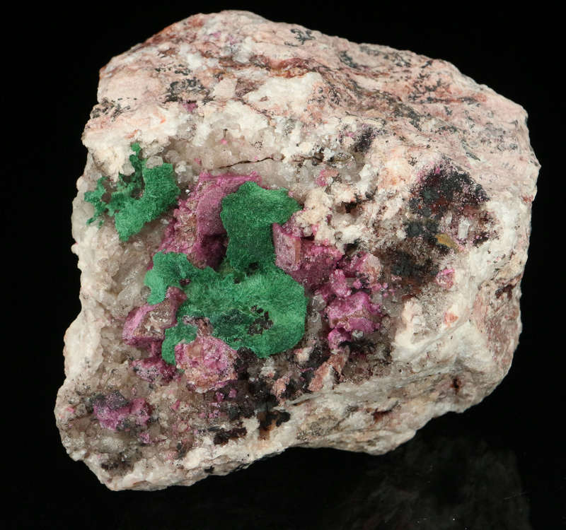 Malachite on Cobaltoan Calcite, Mashamba West Mine, DRC