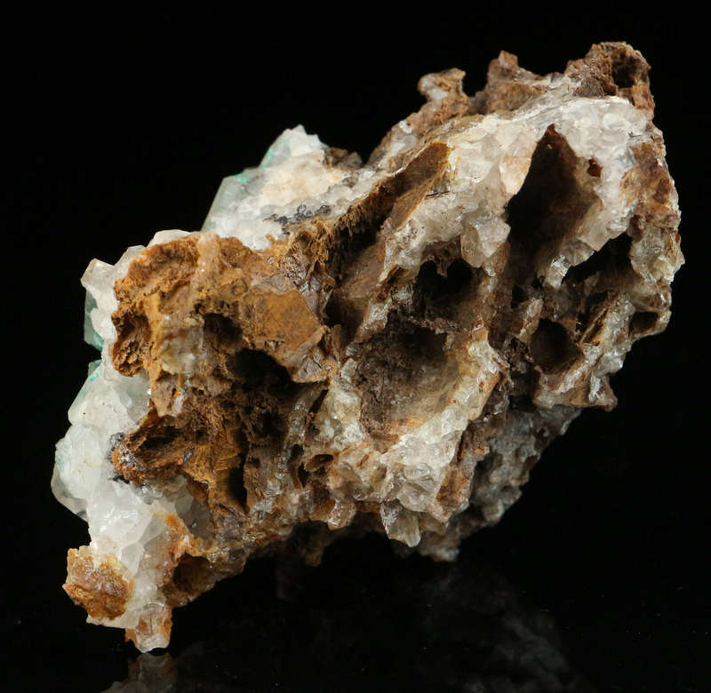 Malachite on Quartz on Matrix, Tenke Fungurume, DR Congo