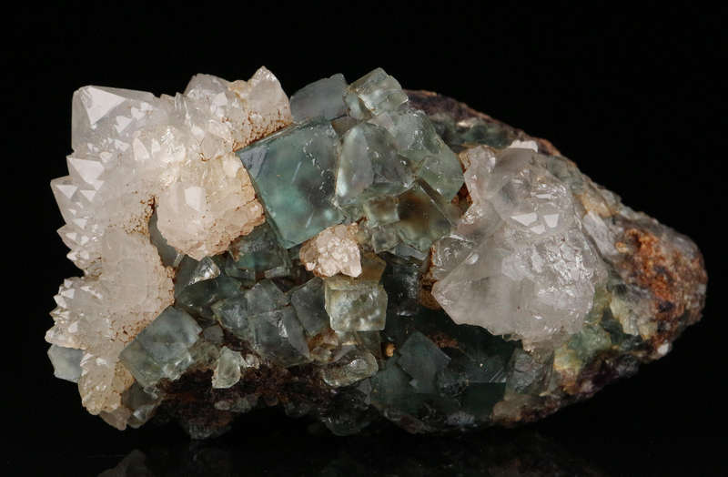 Quartz on Fluorite, Okorusu Mine, Otjiwarongo, Otjozondjupa Region, Namibia