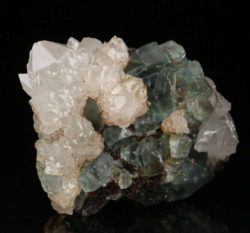 Quartz on Fluorite, Okorusu Mine, Otjiwarongo, Otjozondjupa Region, Namibia