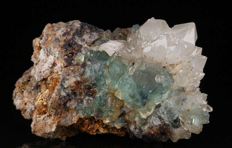 Quartz on Fluorite, Okorusu Mine, Otjiwarongo, Otjozondjupa Region, Namibia