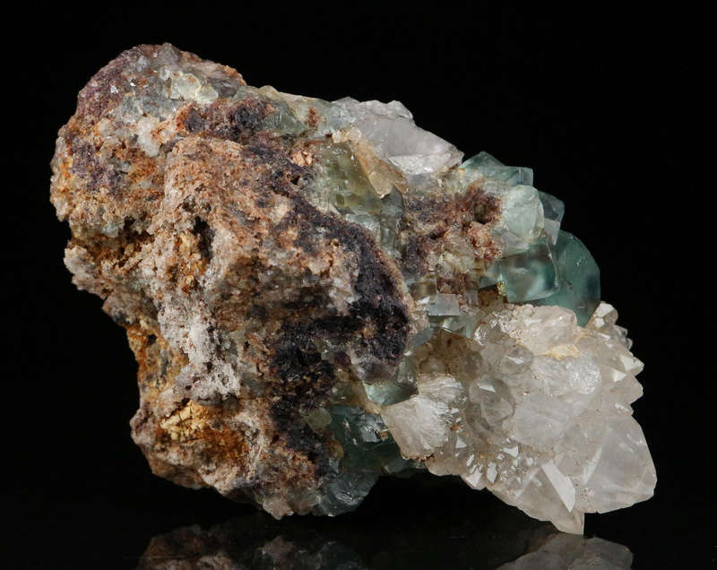 Quartz on Fluorite, Okorusu Mine, Otjiwarongo, Otjozondjupa Region, Namibia