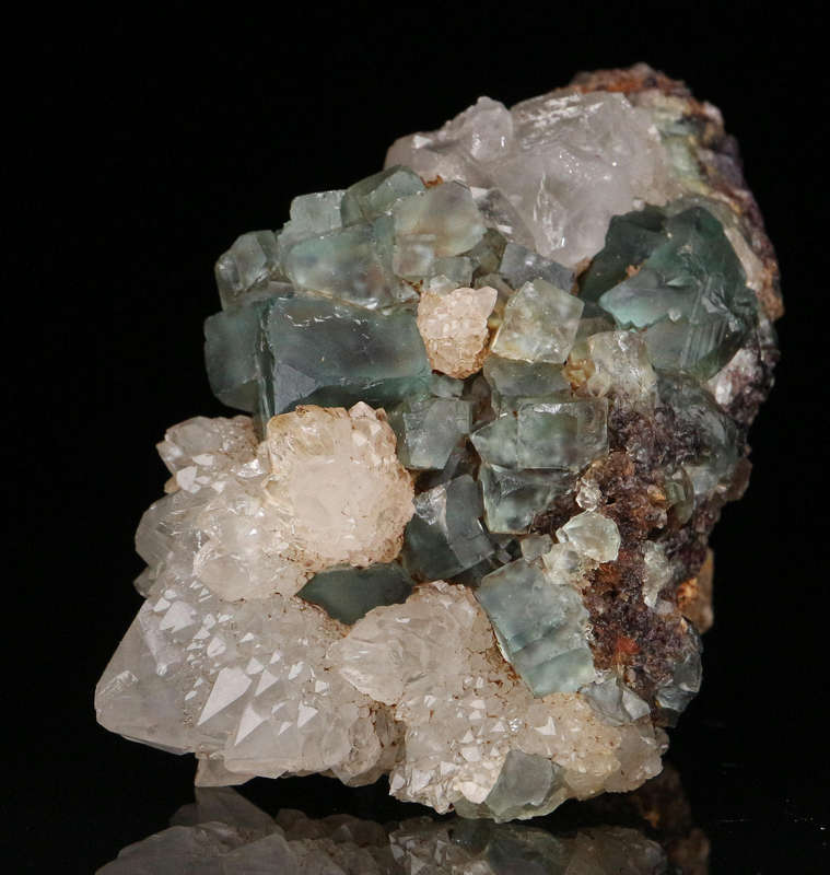 Quartz on Fluorite, Okorusu Mine, Otjiwarongo, Otjozondjupa Region, Namibia
