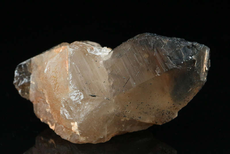 Schorl on Smoky Quartz, Erongo Mnt Region, Namibia