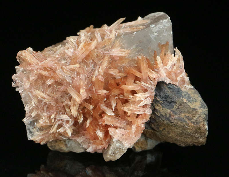 Inesite on Baryte, "N'Chwaning II Mine, Kalahari Manganese Field, Northern Cape, South Africa "