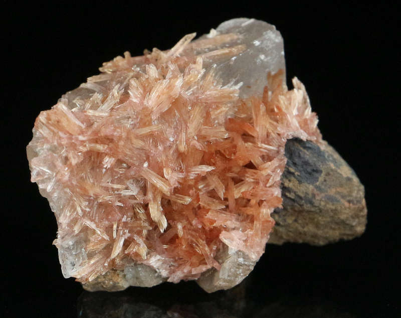 Inesite on Baryte, "N'Chwaning II Mine, Kalahari Manganese Field, Northern Cape, South Africa "