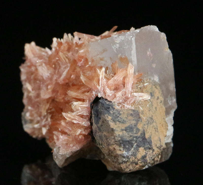 Inesite on Baryte, "N'Chwaning II Mine, Kalahari Manganese Field, Northern Cape, South Africa "