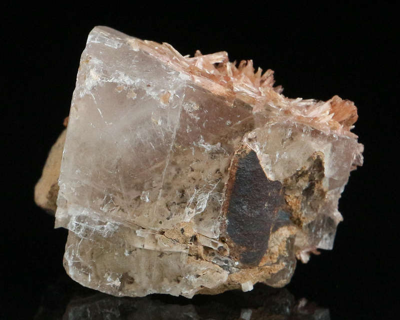 Inesite on Baryte, "N'Chwaning II Mine, Kalahari Manganese Field, Northern Cape, South Africa "