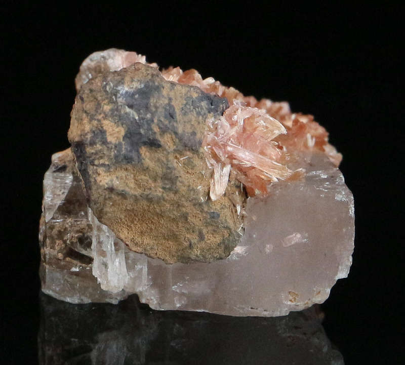 Inesite on Baryte, "N'Chwaning II Mine, Kalahari Manganese Field, Northern Cape, South Africa "