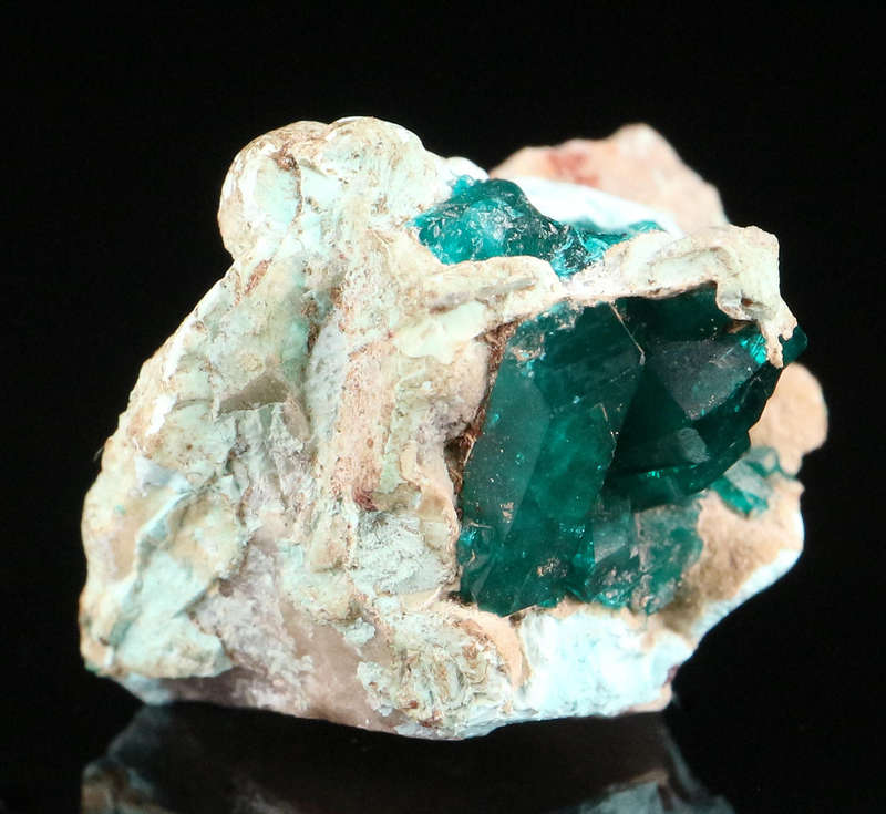 Dioptase on Matrix, Kaokoveld Region, Namibia