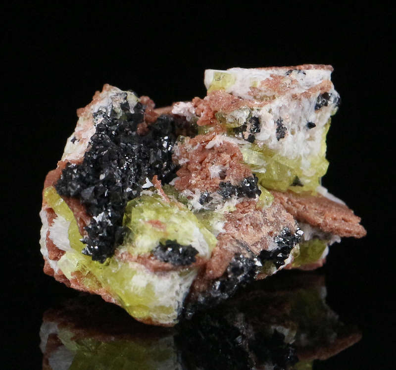 Ettringite, Hausmannite & Andradite,"N'Chwaning II Mine, Kalahari Manganese Field, Northern Cape, So