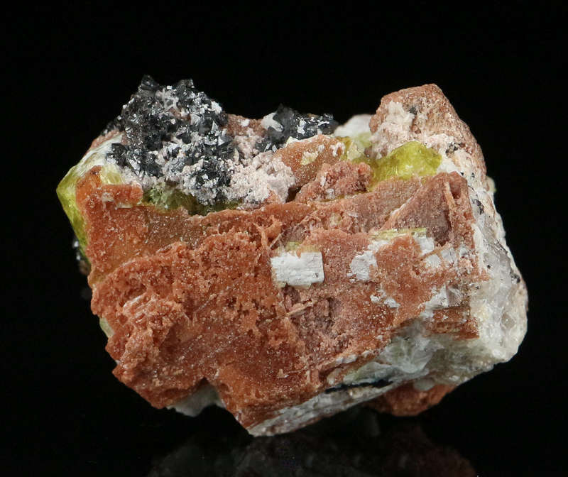 Ettringite, Hausmannite & Andradite,"N'Chwaning II Mine, Kalahari Manganese Field, Northern Cape, So