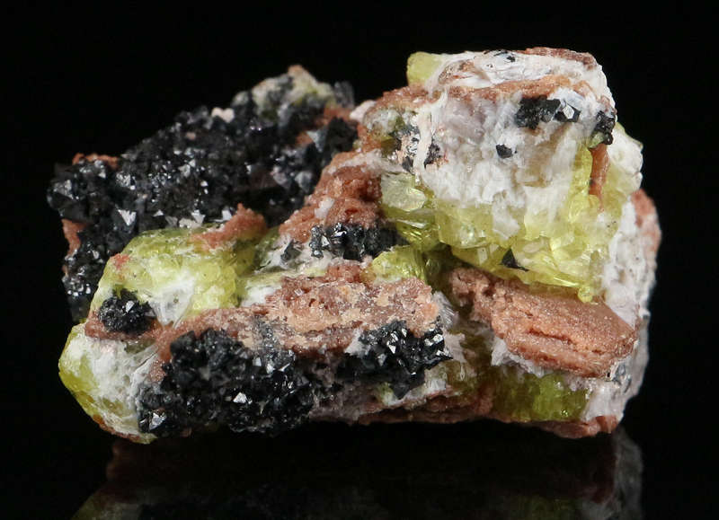 Ettringite, Hausmannite & Andradite,"N'Chwaning II Mine, Kalahari Manganese Field, Northern Cape, So
