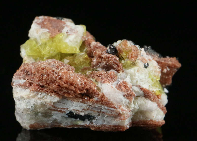 Ettringite, Hausmannite & Andradite,"N'Chwaning II Mine, Kalahari Manganese Field, Northern Cape, So