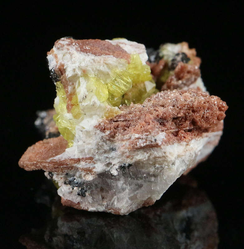 Ettringite, Hausmannite & Andradite,"N'Chwaning II Mine, Kalahari Manganese Field, Northern Cape, So