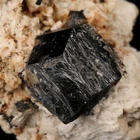 Schorl on Feldspar, Erongo Mnt Region, Namibia