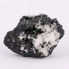 Manganite & Calcite Cluster,"N'Chwaning III Mine, Kalahari Manganese Field, Northern Cape, South Afr