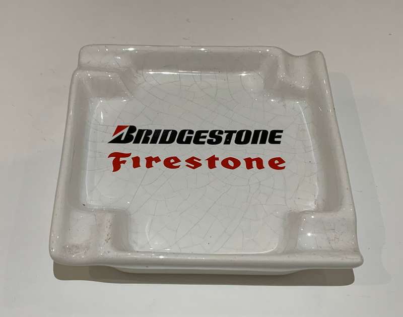 Ceramic Advertising Ashtray - Bridgestone Firestone Tyres