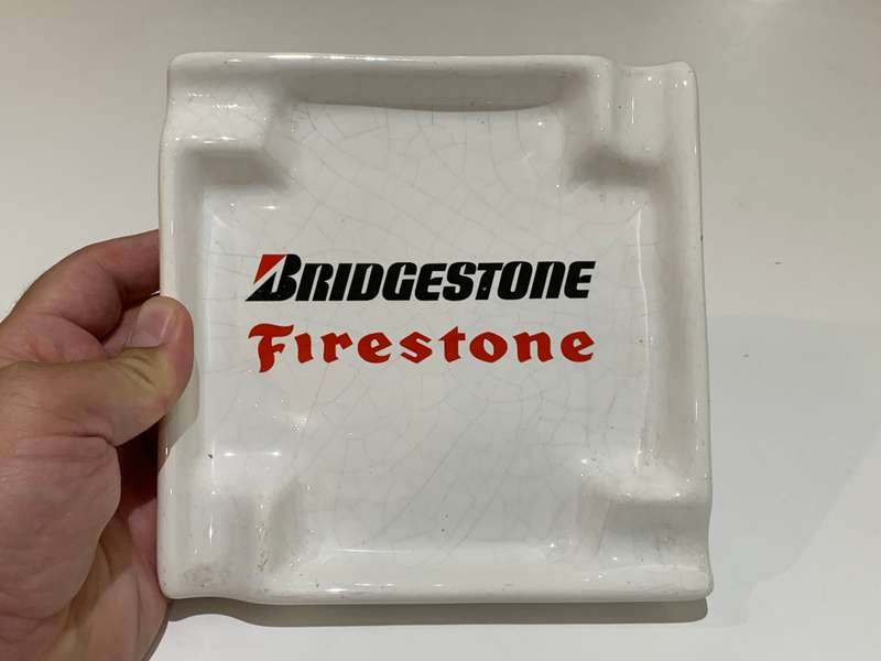 Ceramic Advertising Ashtray - Bridgestone Firestone Tyres