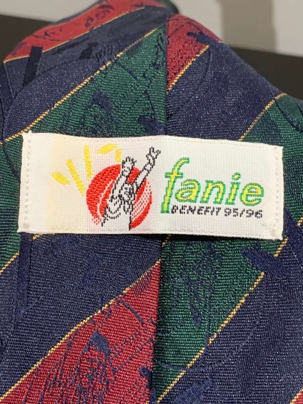 Fanie De Villiers Charity Benefit 1995/6  Collectible Corporate Tie & Signed Mini Cricket Bat -