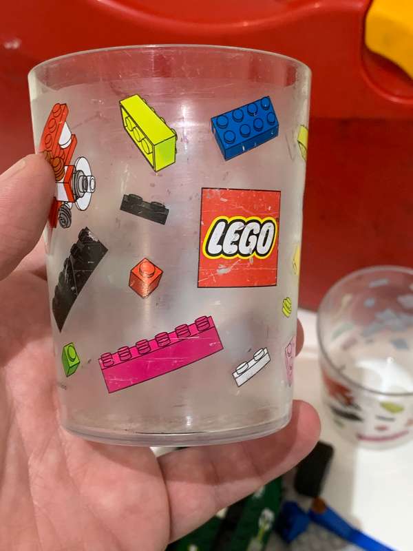 LEGO Lot // Please See Pics  Partial Models, Old Blocks, Souvenir Glasses, Lego Branded Case