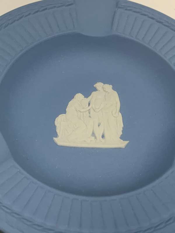 Trio Of English Made Wedgewood Turquoise Ashtrays  Mint Condition  No Chips Or Cracks