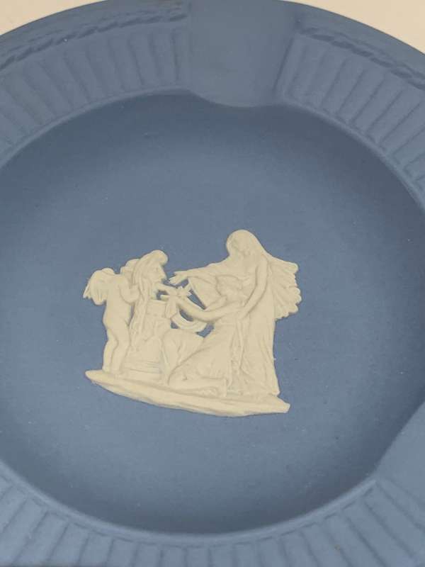 Trio Of English Made Wedgewood Turquoise Ashtrays  Mint Condition  No Chips Or Cracks